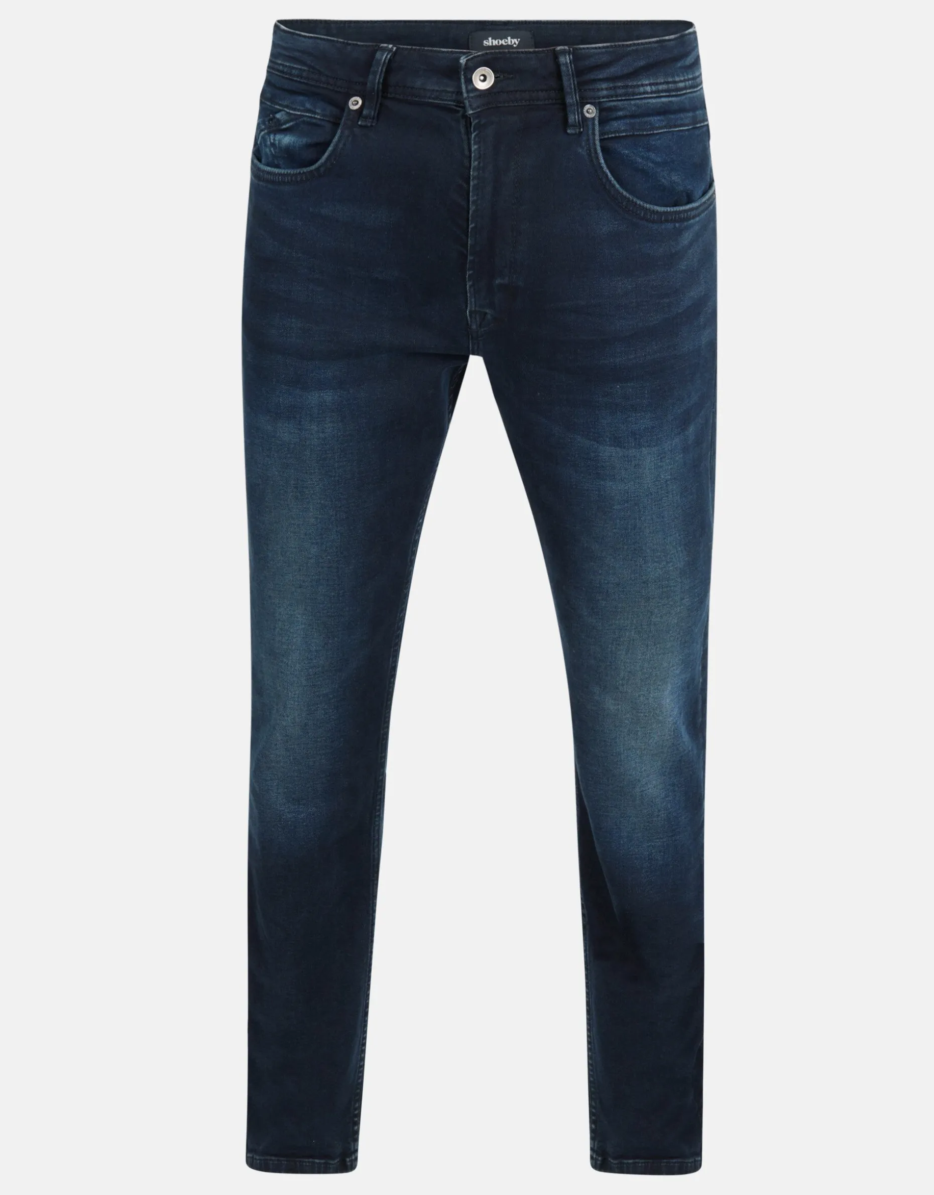 Straight Fit Jeans Blauw/Zwart L34