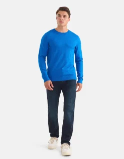 Straight Fit Jeans Blauw/Zwart L36