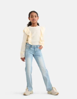 Straight Split Jeans Mediumstone