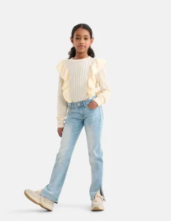 Straight Split Jeans Mediumstone