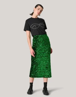 Strass Bra T-shirt Zwart