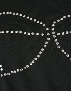 Strass Bra T-shirt Zwart