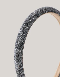 Strass Haarband Donkergrijs
