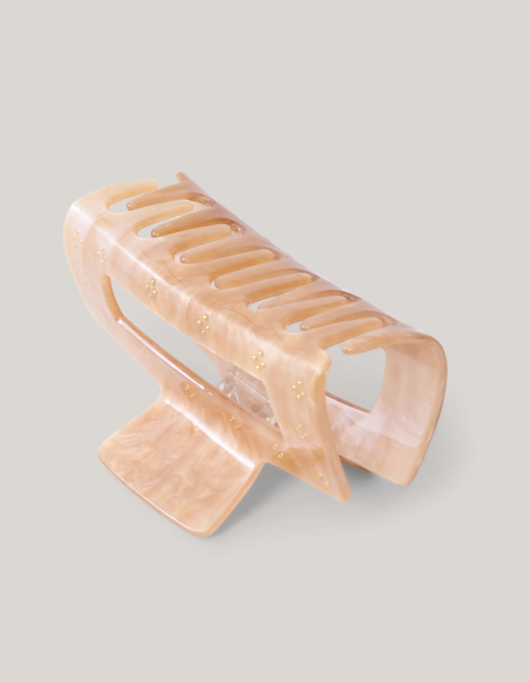 Strass Haarklem Beige