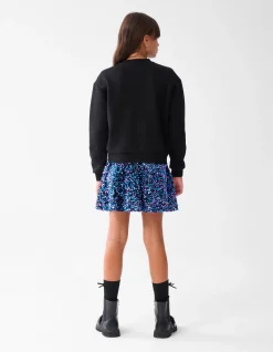 Strass Heart Sweater Zwart