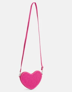 Strass Heart Tas Roze