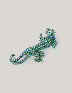 Strass Jaguar Broche Groen