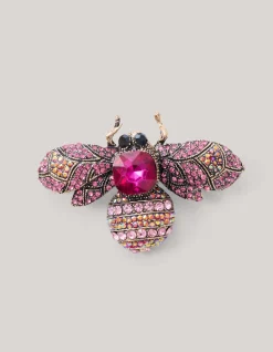 Strass Kever Broche Roze