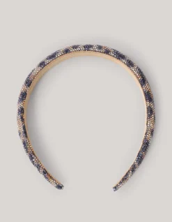 Strass Leopard Haarband Bruin