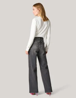 Strass Rib Jersey Top Wit