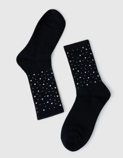 Strass Sokken Zwart