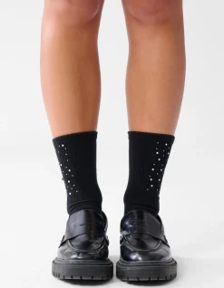 Strass Sokken Zwart