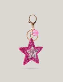 Strass Ster Sleutelhanger Roze