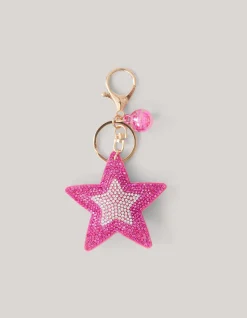 Strass Ster Sleutelhanger Roze