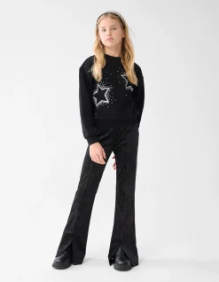 Strass Sterren Sweater Zwart