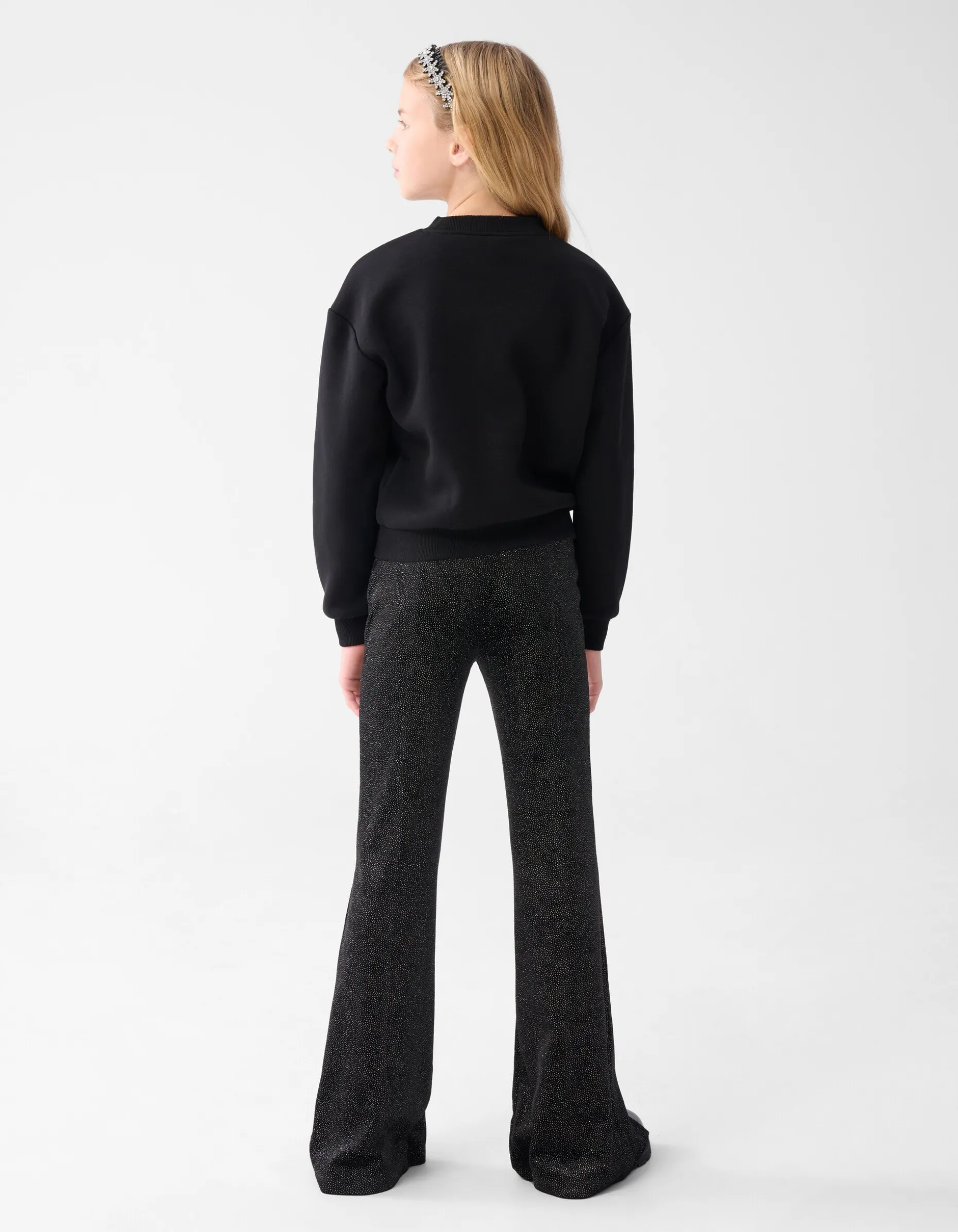 Strass Sterren Sweater Zwart