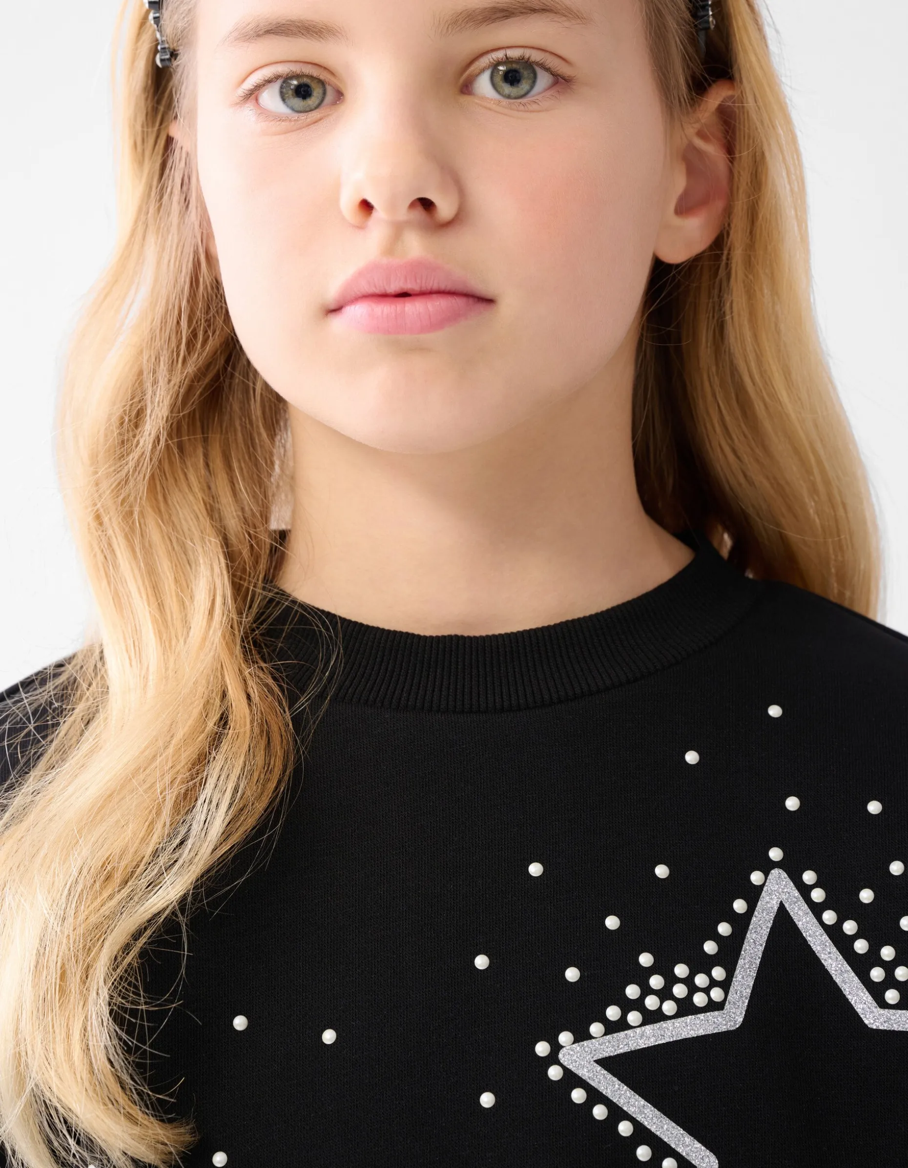 Strass Sterren Sweater Zwart