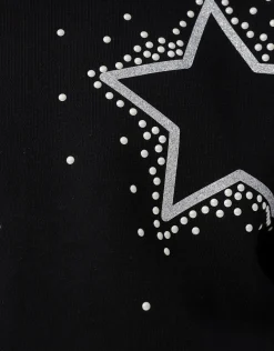 Strass Sterren Sweater Zwart