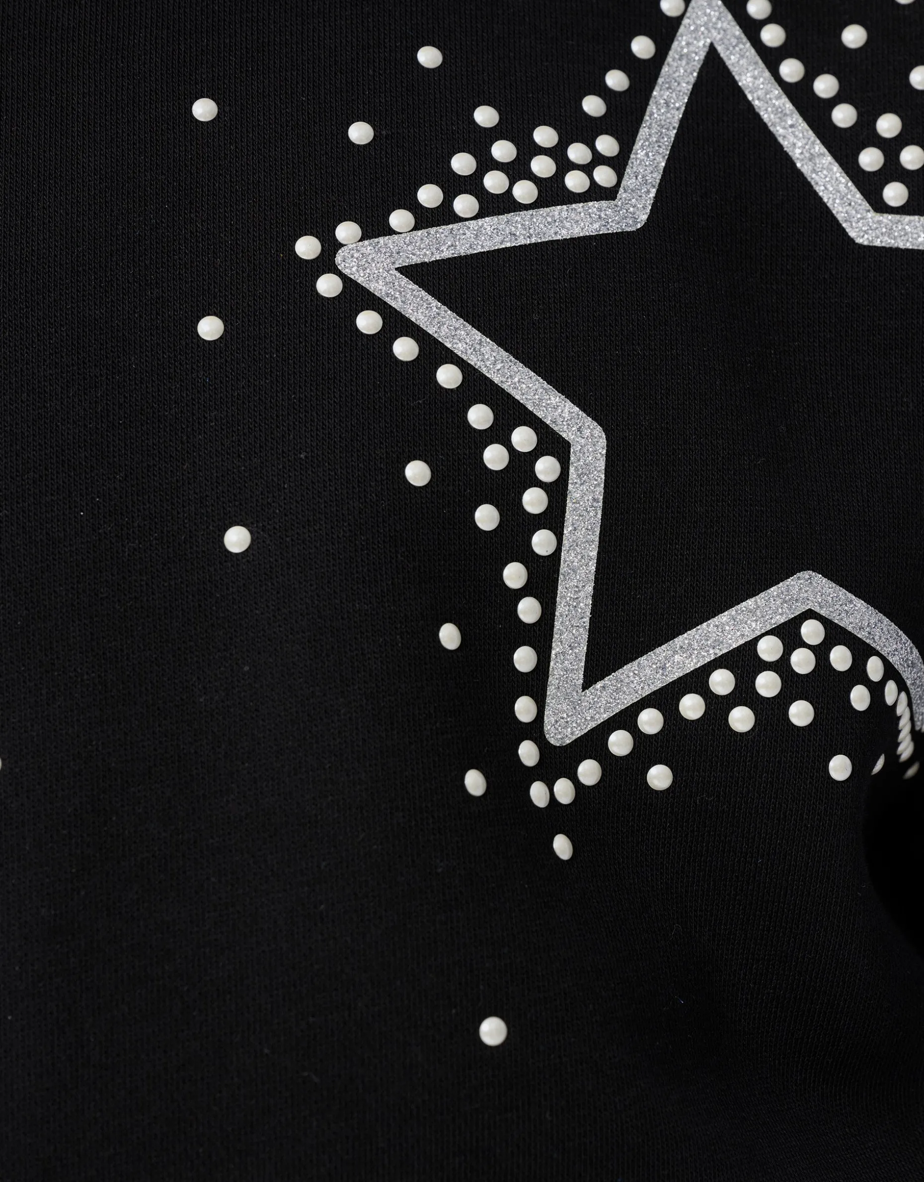 Strass Sterren Sweater Zwart