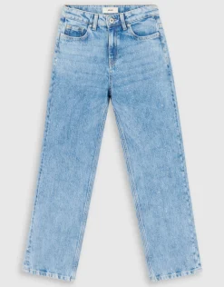Strass Straight Fit Jeans Blauw