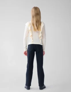 Strass Straight Leg Jeans Zwart