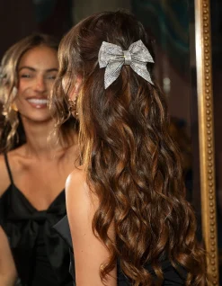 Strass Strik Haarclip Zilver By Lizzy