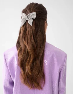 Strass Strik Haarclip Zilver By Lizzy