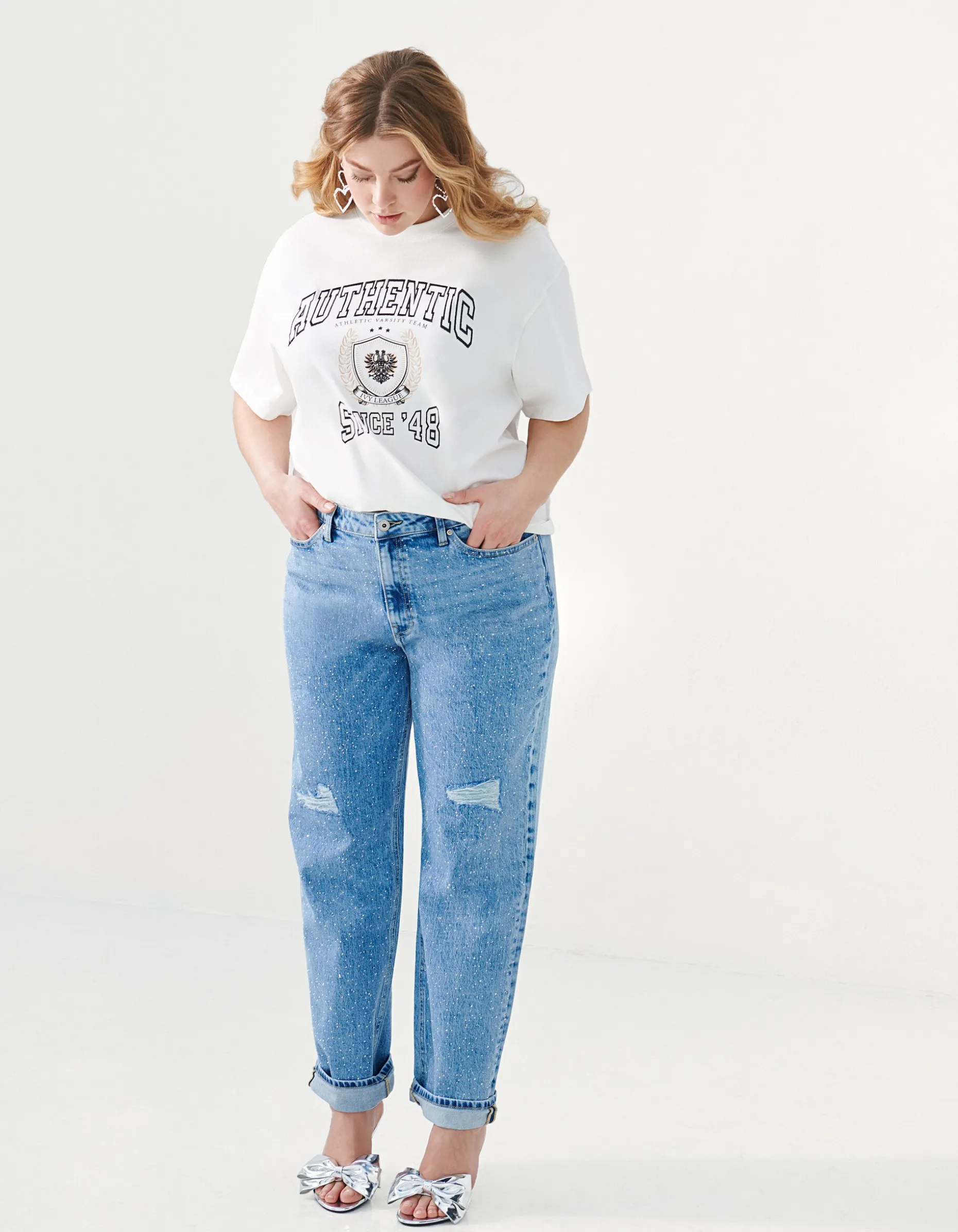 Strass Tapered Fit Jeans Mediumstone By Fred