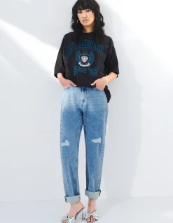 Strass Tapered Fit Jeans Mediumstone By Fred