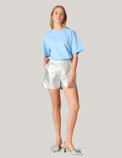 Strass T-shirt Lichtblauw