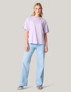 Strass T-shirt Lichtpaars