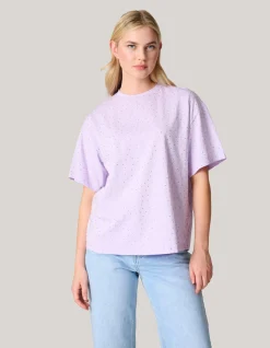 Strass T-shirt Lichtpaars