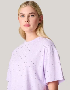 Strass T-shirt Lichtpaars