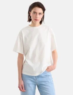Strass T-shirt Wit