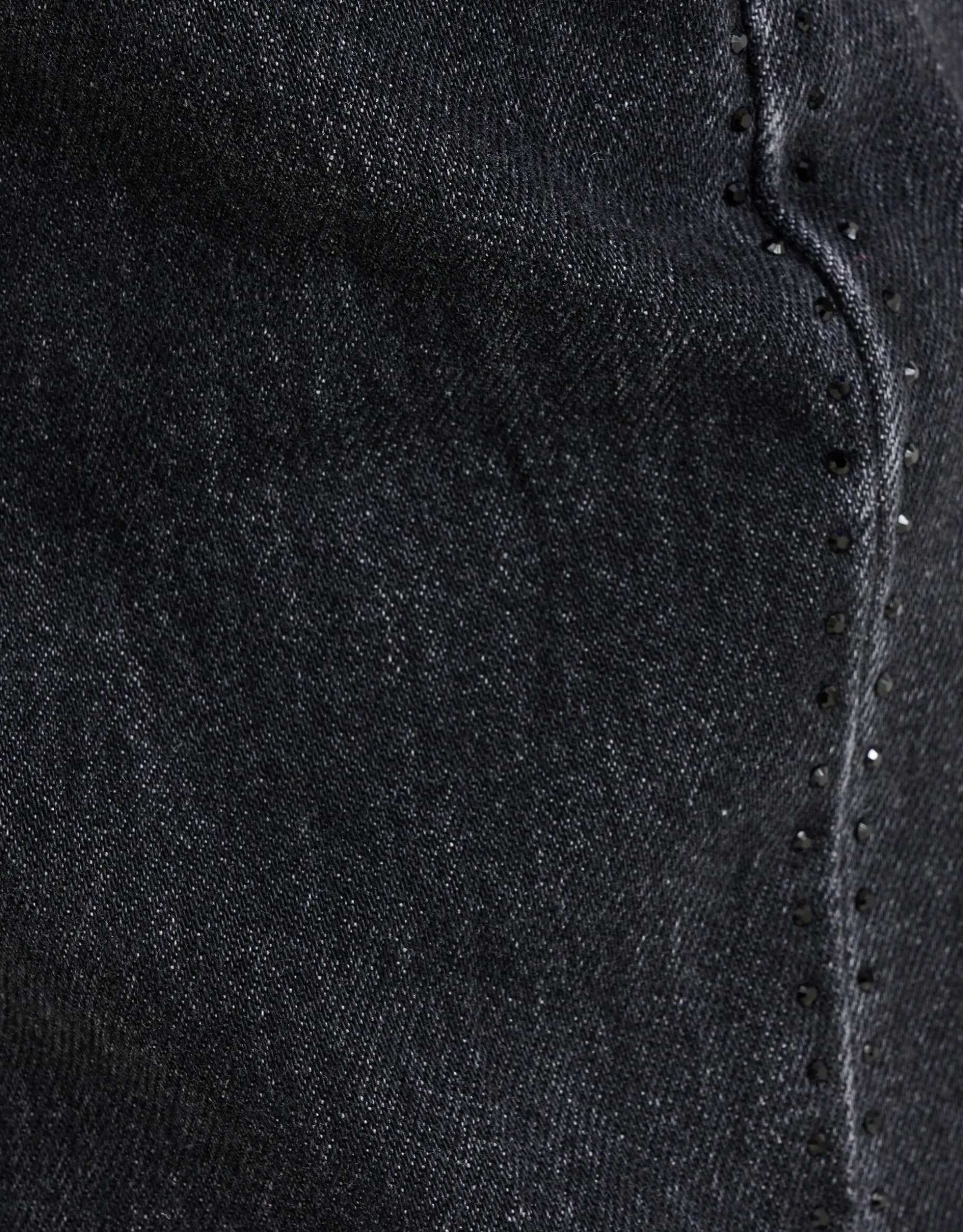 Strass Wide Leg Jeans Donkergrijs L32 By Mieke