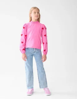 Strass Wide Leg Jeans Mediumstone