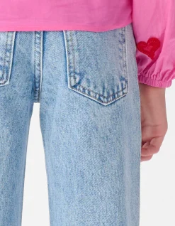 Strass Wide Leg Jeans Mediumstone