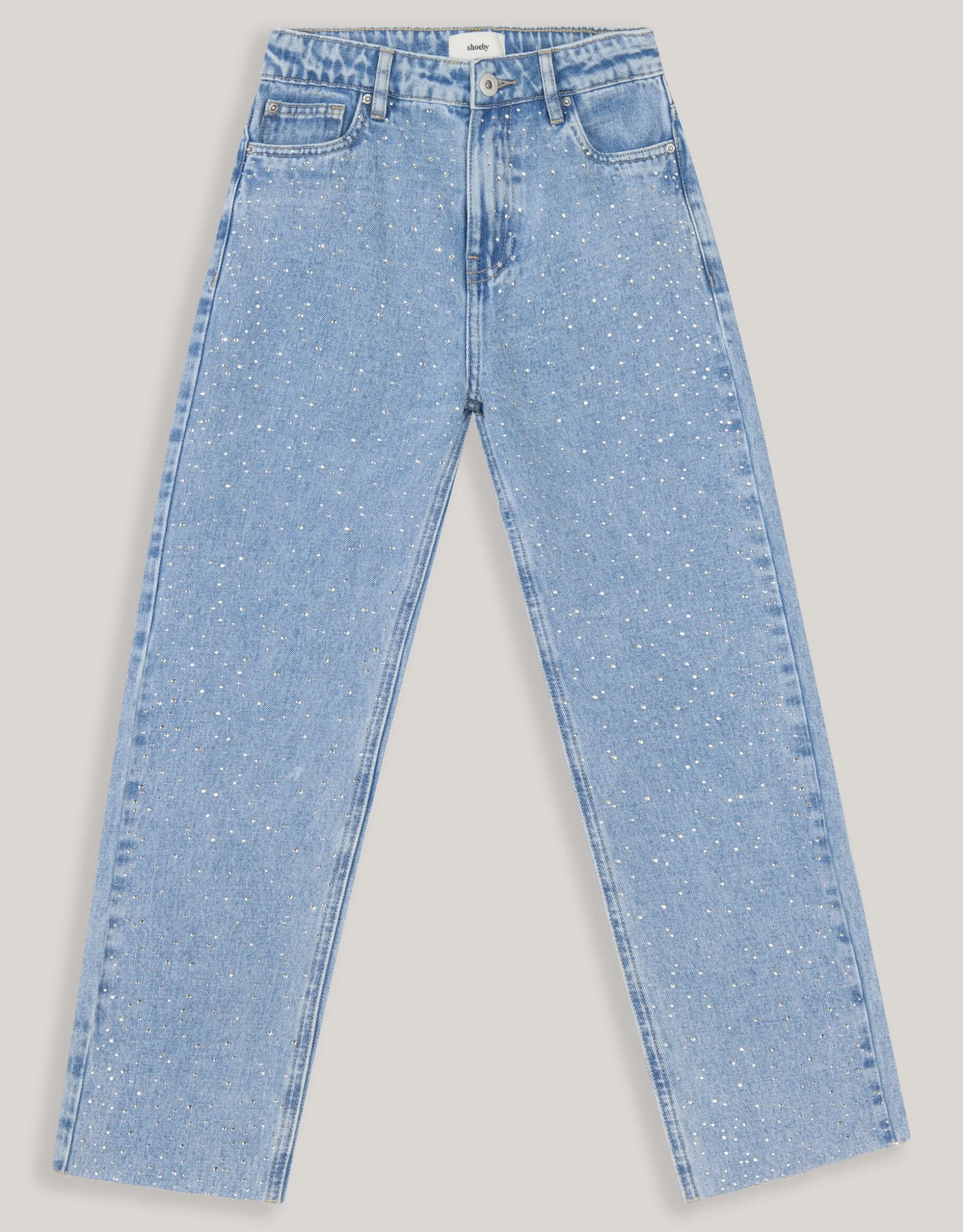 Strass Wide Leg Jeans Mediumstone