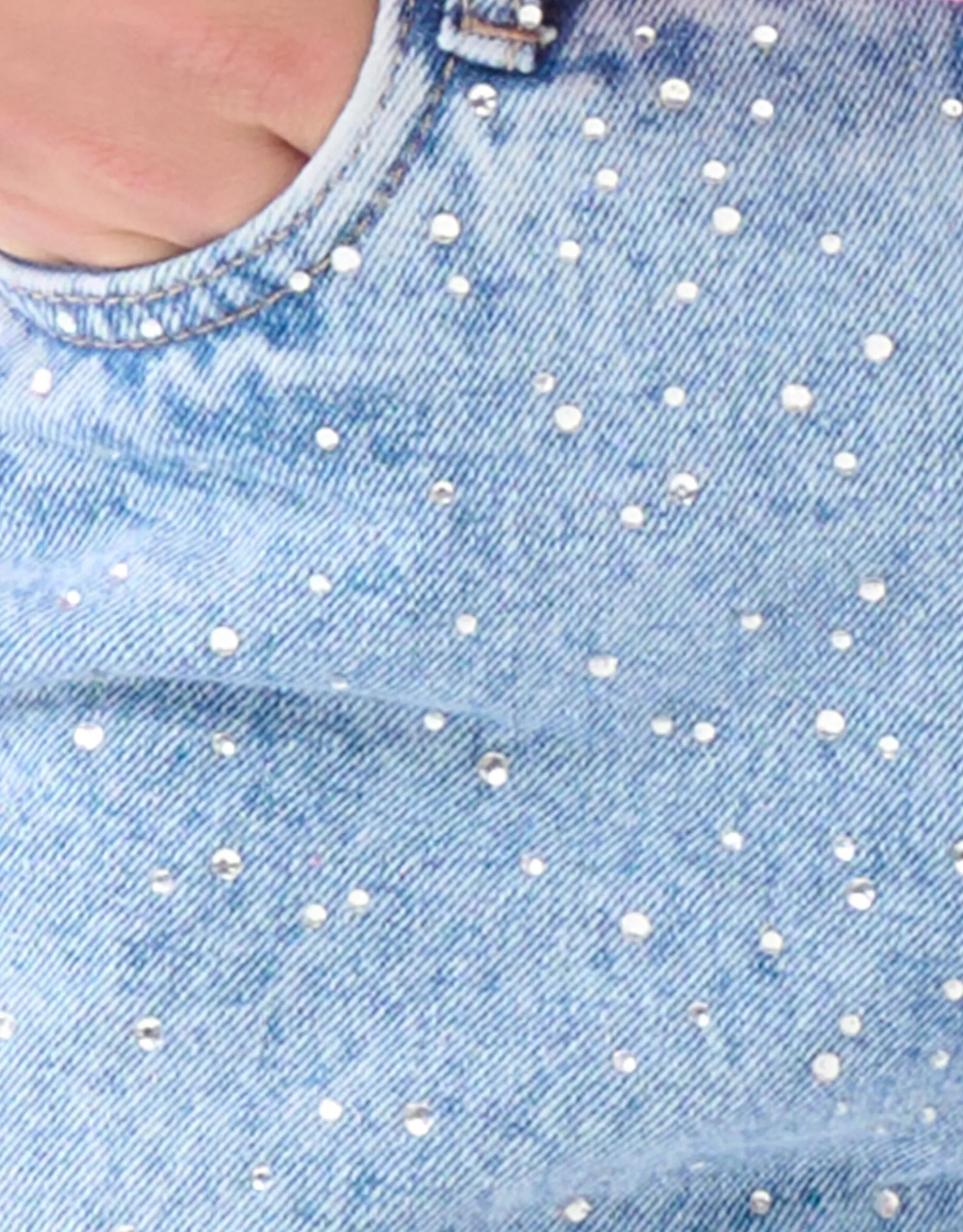 Strass Wide Leg Jeans Mediumstone