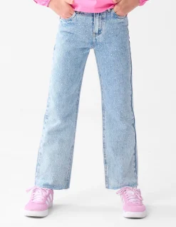 Strass Wide Leg Jeans Mediumstone