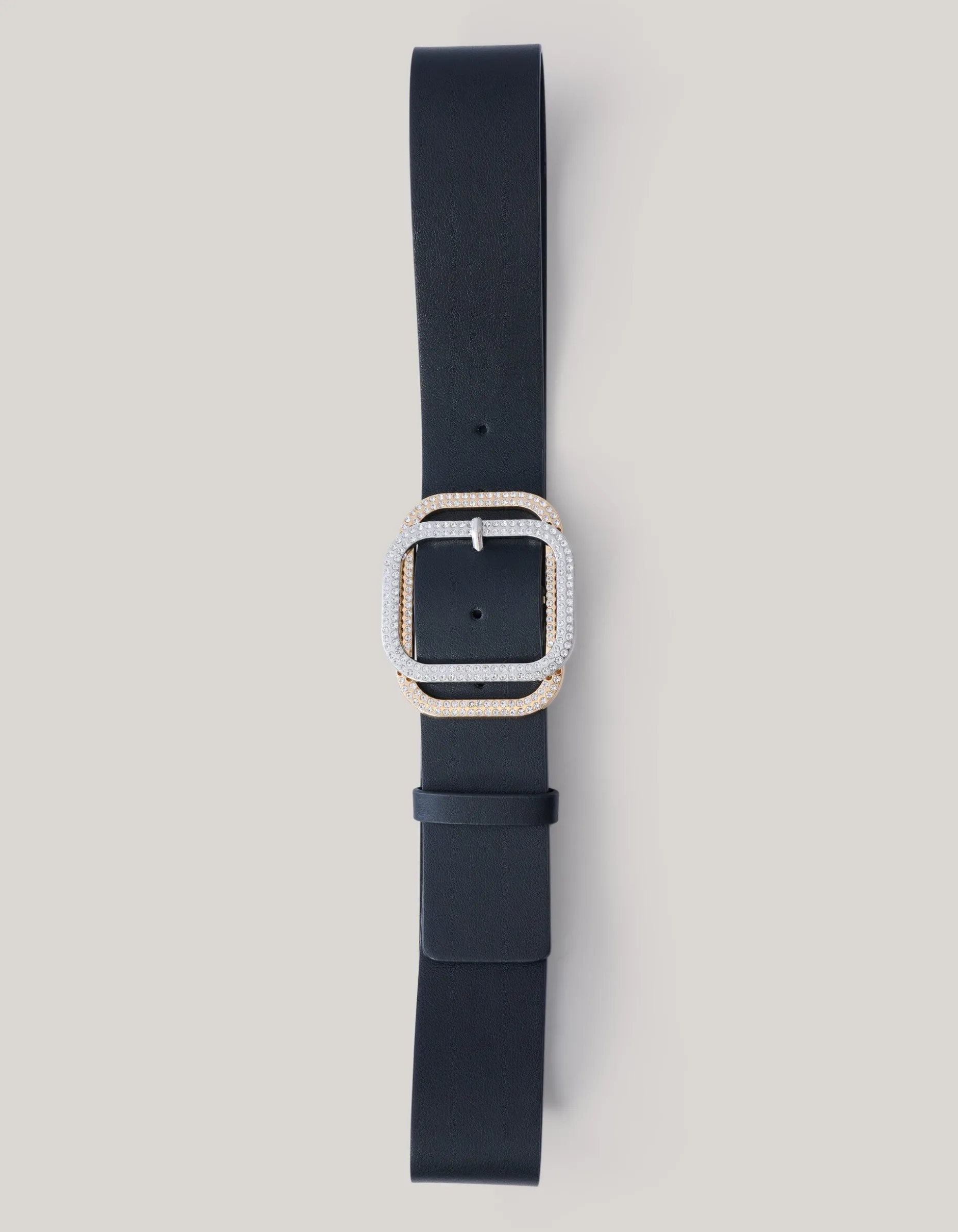 Strassed Waist Riem Zwart