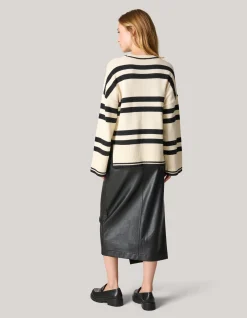 Stripe Trui Gebrokenwit