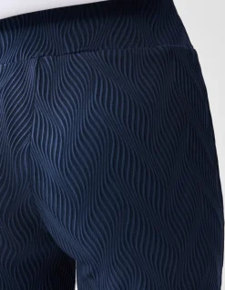 Structure Swirl Broek Donkerblauw