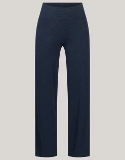Structure Swirl Broek Donkerblauw