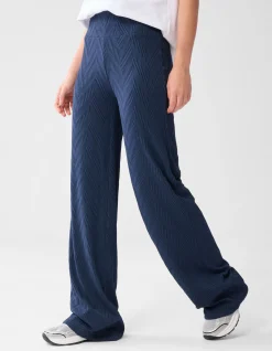 Structure Swirl Broek Donkerblauw