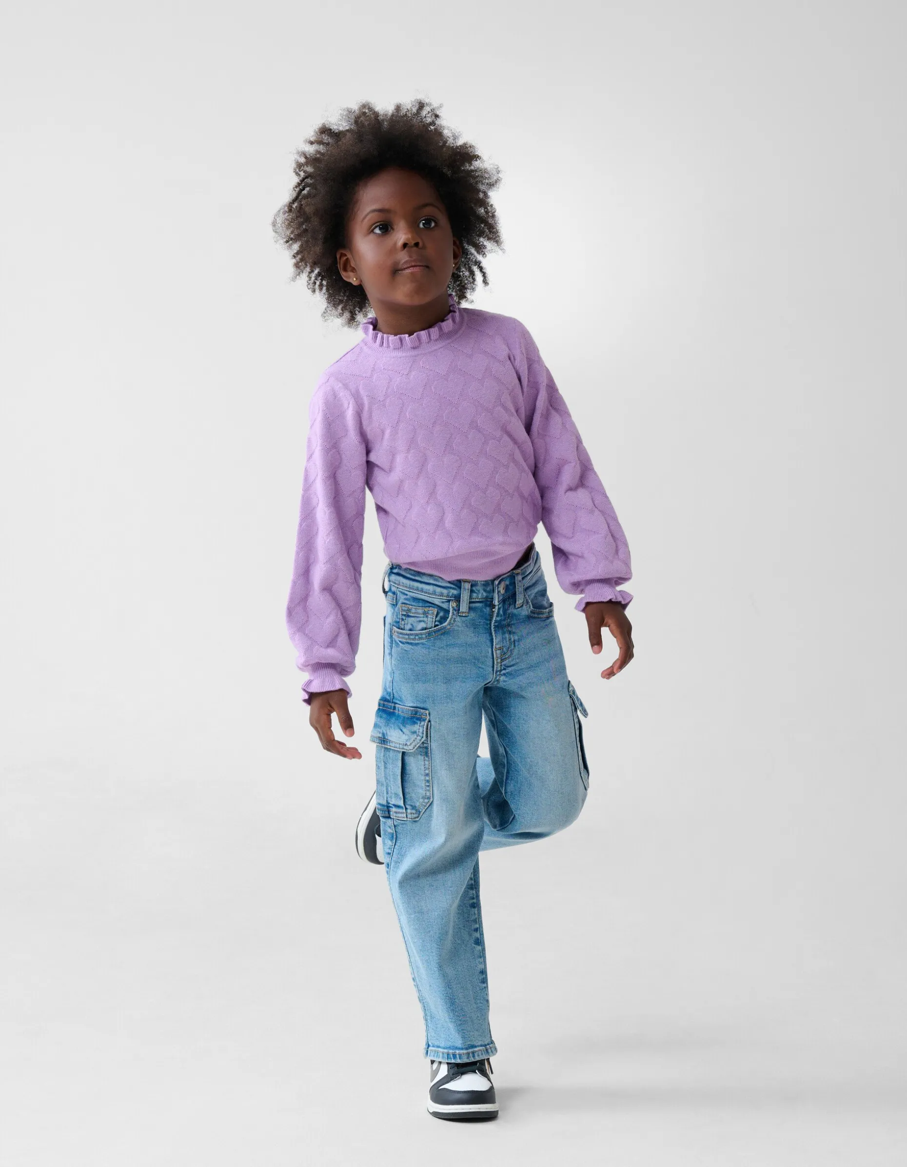 Structuur Gebreide Top Paars