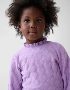 Structuur Gebreide Top Paars