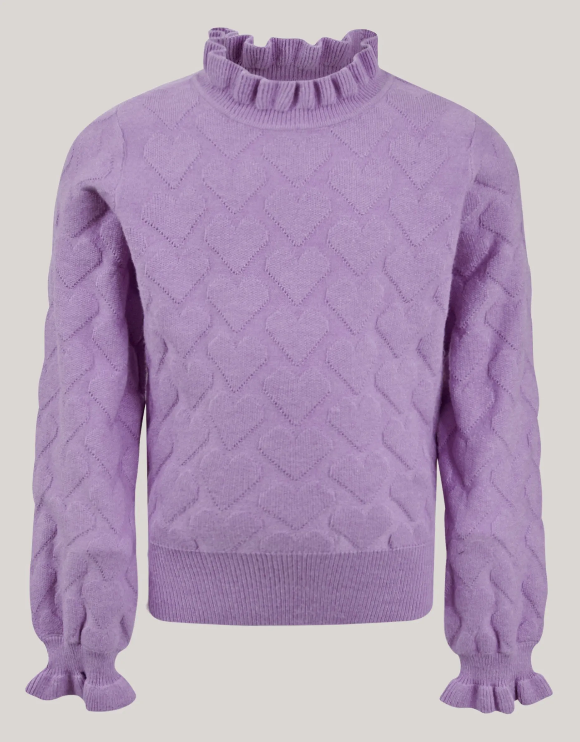 Structuur Gebreide Top Paars