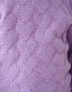 Structuur Gebreide Top Paars