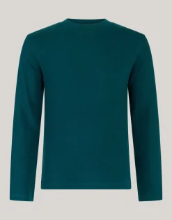 Structuur Jersey Longsleeve Donkergroen